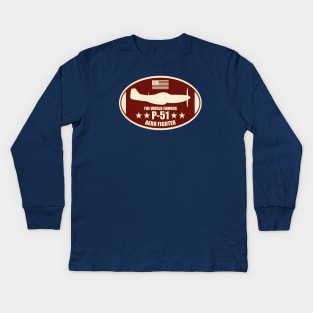 P-51 Mustang Kids Long Sleeve T-Shirt